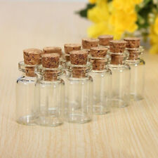 10pcs Small Glass Bottles With Cork Stopper Tiny Vials Wish Jars Containers 1ml