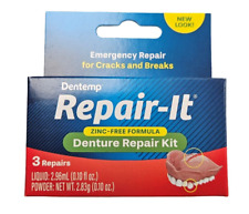 Dentemp Repair-it Denture Repair Kit - 3 Repairskit New Look Arriving Red