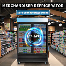 New Commercial 2 Glass Door Merchandiser Reach In Refrigerator Display Cooler