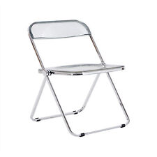 Transparent Clear Folding Chair Plastic Dining Chiar Outdoor Chairs Metal Frame