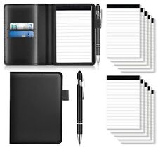 12 Pcs Mini Pocket Notebook Set With Leather Pocket Notepad Holder And Pen