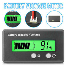Lcd 12v 24v 36v 48v Battery Status Volt Voltmeter Monitor Meter Caravan D