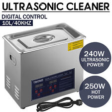 Us 10l Liter Ultrasonic Cleaner Stainless Steel Industry Heated Heater Wtimer