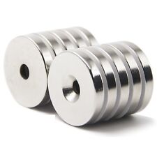 25 50 Strong Countersunk Ring Magnets 1 X18 Hole 5mm Rare Earth Neodymium