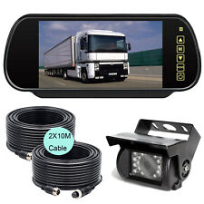 7 Tft Parking Monitor Rear View Camera 4pin 18ir Reverse For Truck Van Trailer