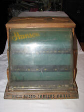 Antique Henry L. Hanson Drillsbits Wood Store Display Casebox Worcester Ma.