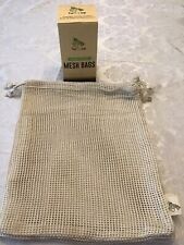 Organic Cotton Mesh Bags Reusable Vegetable Produce Bags Zero Waste 5-pack