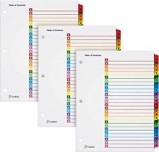 Cardinal A-z Tab Dividers For 3 Ring Binders Customizable Table Of Contents P