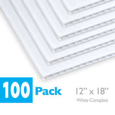 12 X 18 Blank White Coroplast - Corrugated Plastic For Art Projects Signs