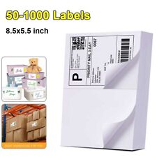 50-1000 Shipping Labels 8.5x5.5 Half Self Self Adhesive Sticker 2 Per Sheet
