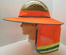 Fx Safety Hard Hat Neck Shield Helmet Sun Shade Hi Vis Reflective Stripe