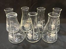 Lot Of 7 Kimble Kimax Glass 125ml Narrow Mouth Erlenmeyer Flask 26500-125