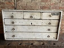 Antique Apothecary Cabinet Wood File Box Industrial Drawer Pulls Tool Box