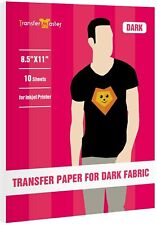 Inkjet Laser Printable Heat Transfer Paper For Dark Fabrics T-shirt Iron-on