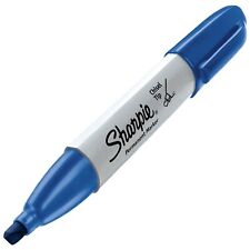 38282 Sharpie Chisel Tip Permanent Marker Blue Ink Pack Of 2