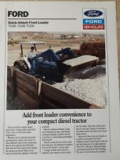Ford Tractor 7106 7108 7109 Quick Attach Front Loader Brochure.