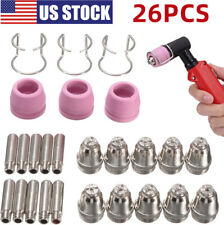 26pcs Plasma Cutter Cutting Torch Nozzles Consumables Kit For Ag-60 Wsd-60 Sg-55