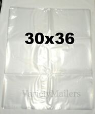 5 Extra Large Size 30x36 Sturdy 2 Mil Clear Flat Plastic Merchandise Bags