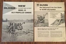 Lot Oliver 10-foot Model 25 Self-propelled Combine. 2-row Corn Header Brochure