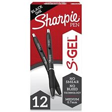 Sharpie S-gel Gel Pens Fine Point 0.5mm Black Ink Gel Pen 12 Count
