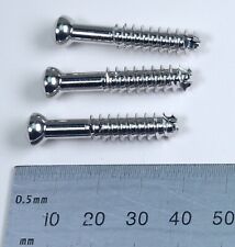 3x Richards Universal Cannulated 6.5mm Screw 35mm Stainless Surgical