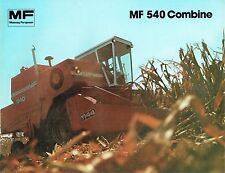 Massey Ferguson Mf 540 Mf540 Combine Color Sales Brochure Catalog Pamphlet