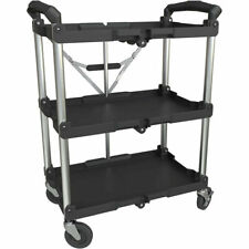 Olympia Tools 85-198-1083 Pack N Roll Folding Service 150lb 3 Shelf Utility Cart