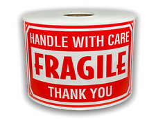 Fragile Handle W Care Shipping Warning Packaging Stickers 3x5 300 Labels