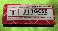 Starrett Last Word Dial Indicator No. 711 Gcsz With Case In Original Box Usa