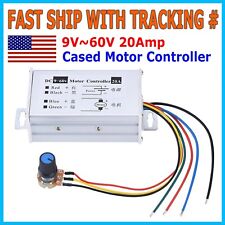 12v 24v Max 20a Pwm Dc Motor Stepless Variable Speed Control Controller Switch