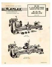 Metal Lathe Instructions Parts Manual Fits 1976 Atlascraftsman 6 No. 618