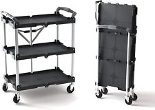 Olympia Tools 85-188 Pack-n-roll Folding Collapsible Service Cart 3-shelf 150lb