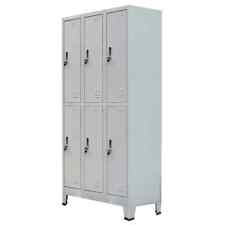 Locker Cabinet W6 Compartment Office Gym Sports Changing Container Bathroom