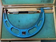 Fowler 9-10 Outside Micrometer With Carbide Faces And Standard In Case