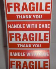 Fragile Handle With Care Stickers 2x3 Pack Of 30 Thirty Self Stick Labels