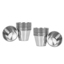 24 Pack 2.5 Oz Stainless Steel Sauce Cups Condiment Cups Ramekins