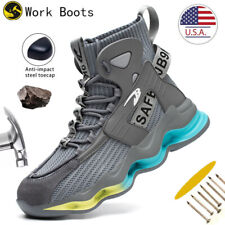 Mens Steel Toe Work Boots Safety Indestructible Roofing Shoes Size 8-13 Us