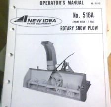 Operators Manual For New Idea Rotary Snow Plow 3 Point Hitch- 7 Foot No Rs-513