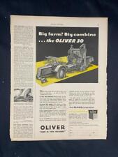 Magazine Ad - 1947 - Oliver 30 Combine