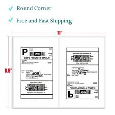 Premium Round Corner Shipping Labels 8.5x5.5 Half Sheet Postage Self Adhesive