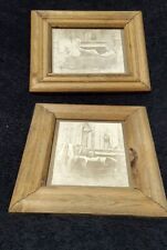 R.henderson Prints In A Wooden Picture Frame Rustic Bathroom Decor.