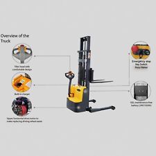 Apollolift 130 High Lift Walkie Stacker Full Electric Straddle Stacker 2640lbs