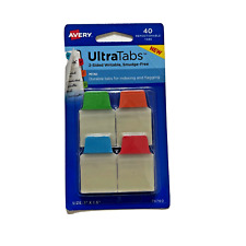 Avery Ultra 40tabs Repositionable Tabs 1 X 1.5 Primary Blue Grey Green