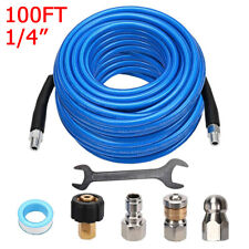 30m Sewer Jetter Nozzle Kit 14 Npt Drain Cleaning Hose M22 For Pressure Washer