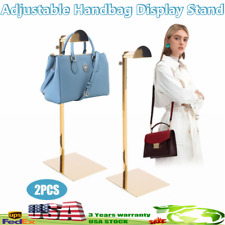 2 Pcs Adjustable Handbag Display Stand Metal Bag Hanger Hanging Bag Rack Gold Us
