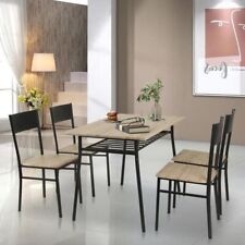 Classic Solid Wooden Dining Table And 4 Chairs Set Kitchen Table Chair Home