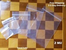 Clear Reclosable Zip Seal 2mil Bags Poly Plastic 2 Mil Top Lock Baggies Jewelry