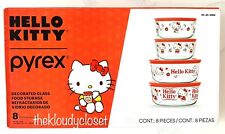 Pyrex Hello Kitty 8-piece Glass Food Storage Set - New