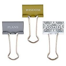 Binder Clips Paper Clamps Binding Paperwork 2.5 In Dia X 2.25 In H Plans 3 Pack