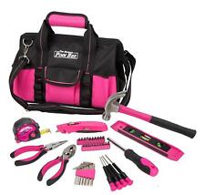 40-pieces Pink Household Tool Set With Pink Soft Case Canvas Bag Hand Tools Set